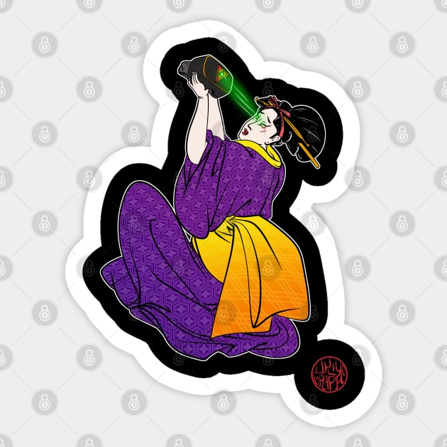 Bijinga - Soul in the VR headset Sticker by Ukiyograph